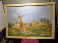 2000s Armen Gasparian painting - Maltese windmill