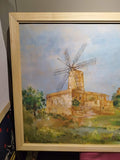 2000s Armen Gasparian painting - Maltese windmill