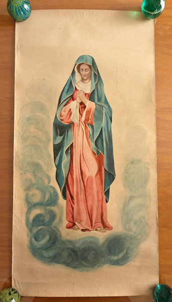 20th century Virgin Mary painting