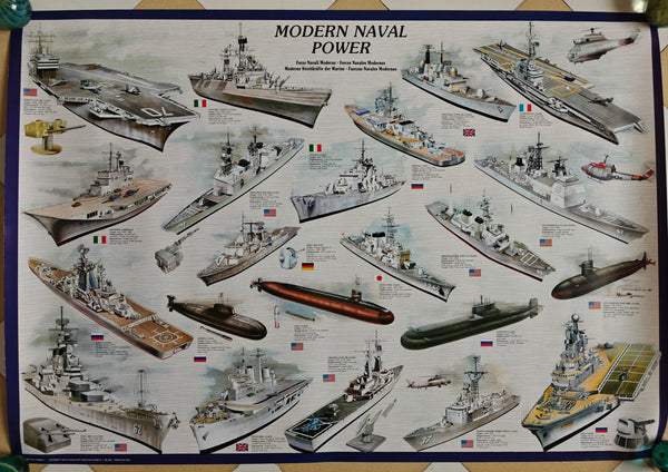 1990s 'Modern Naval Power' poster