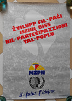 1980s Membri Zghazagh Partit Nazzjonalista (MZPN) political poster