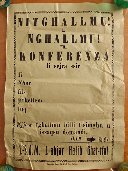 'Nitghallmu u nghallmu Konferenza' A.K.M. Fergha Rgiel poster