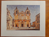 The Metropolitan Cathedral Mdina, Malta print by Doris Micallef