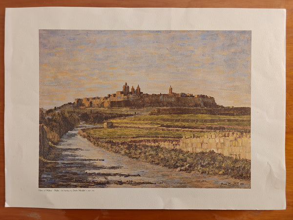 View of Mdina - Malta print by Doris Micallef