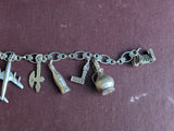 1980s Aterling Silver Lucky Charm Bracelet