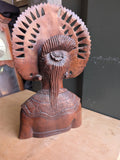 1970s Balinese Hand Carved Wood Feminine Figure