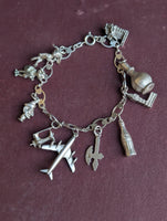 1980s Aterling Silver Lucky Charm Bracelet