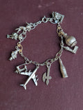 1980s Aterling Silver Lucky Charm Bracelet