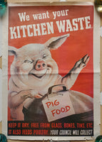 1980s WW II reproduction poster - We want your kitchen waster poster