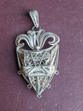 1930s Maltese Silver Filigree pendant