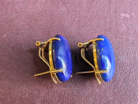 1980s 18ct earrings with Lapis Lazuli Gemstones