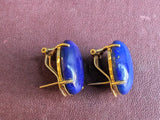 1980s 18ct earrings with Lapis Lazuli Gemstones