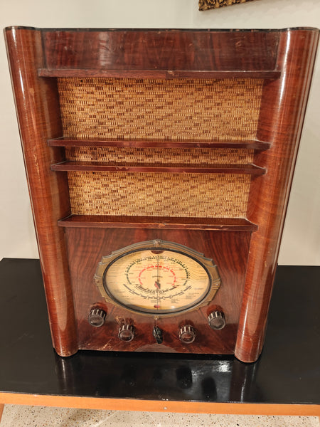 1938 Burndept 290 Veneered wood case Valve Radio