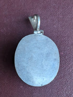 1970s Silver pendant with Malachite Stone