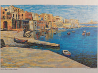 Spinola Bay, St. Julian's, Malta print by Doris Micallef