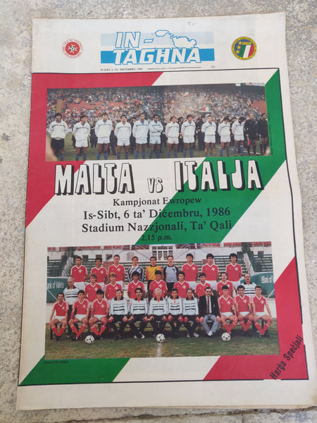 Malta Vs Italy - 6/12/1986