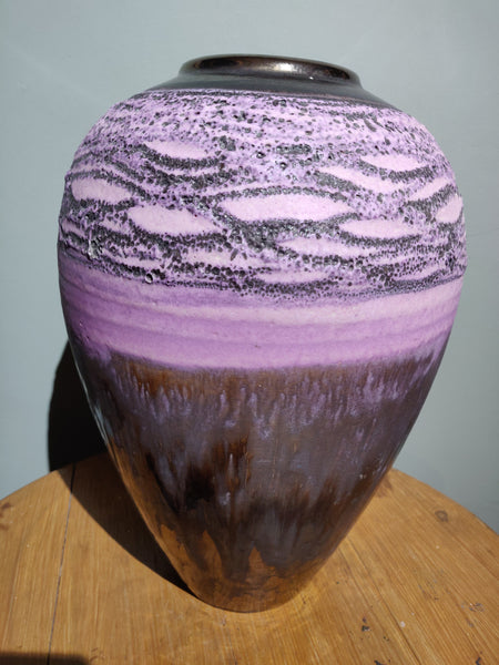 1970s Drip Glazed Flower Vase