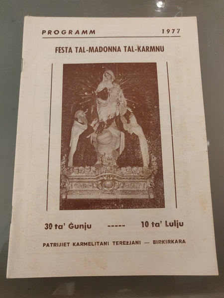 Programm 1977 - Festa Tal-Madonna tal-Karmnu