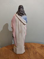 1930s Sacred Heart of Jesus bisque statue