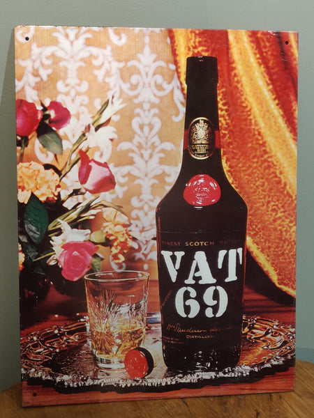 1970s VAT 69 Tin Sign
