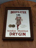 1970s Beefeater Dry Gin Advertising Mirror