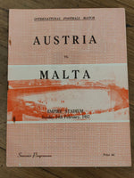 1957 Austria vs Malta Souvenir Programme