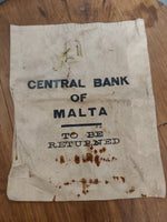 1970s or earlier Centrak Bank of Malta Sack