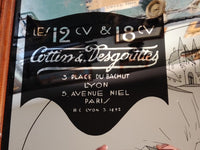 1980s Cottin & Desgouttes Advertising Mirror