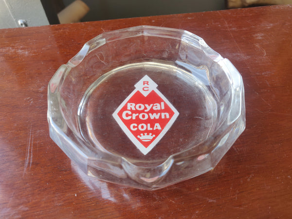1970s Royal Crown Cola Advertising Glass Ashtray