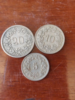 Three Old Swiss Coins