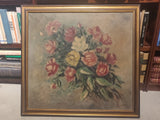 1970s Oil on Canvas Still Life Painting signed Carlos