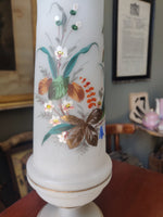 19th Century Hand Painted Opaline Glass Vase