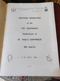 1960 - Souvenir Programme of the XIX Centenary Celebrations if St. Paul's Shipwreck