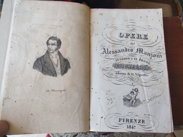 Rare 1847 book - 'Opere di Alessandro Manzoni'