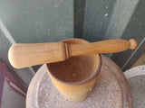1960s Wooden Pestle and Mortar