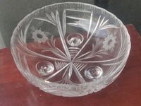 1970s Lead Crystal Center Bowl
