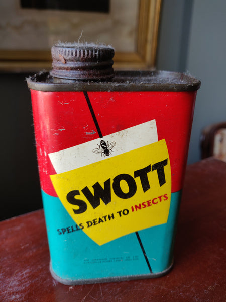 A  sealed 1950s Swott Insect Oil Can