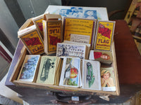 1930s collection of cigarette cards and six 1950s Cigarette Packets