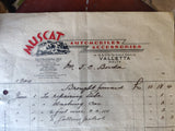 1940 - Muscat Automobiles Accessories Receipt