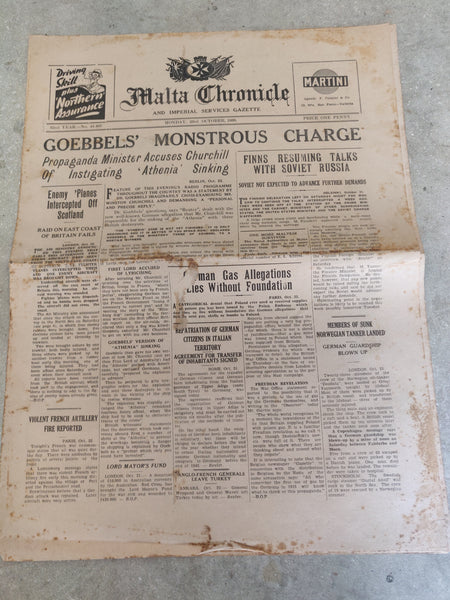 23/10/1939 - Malta Chronicle