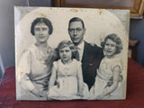 1950s Commemorative Photo Printed on Tin Sign - depicting the British Royal Family