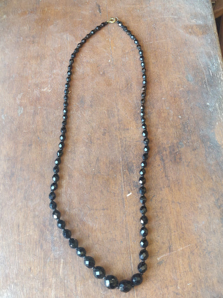 1920s Art Deco Black Jet (gemstone) necklace
