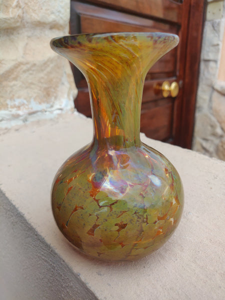 A Beautiful Mid 1970s Malta Decorative Glass Vase