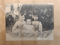 Beautiful Big 1930s Photo of Three Toddlers