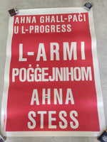 Original 1980s Malta Labour Party Poster